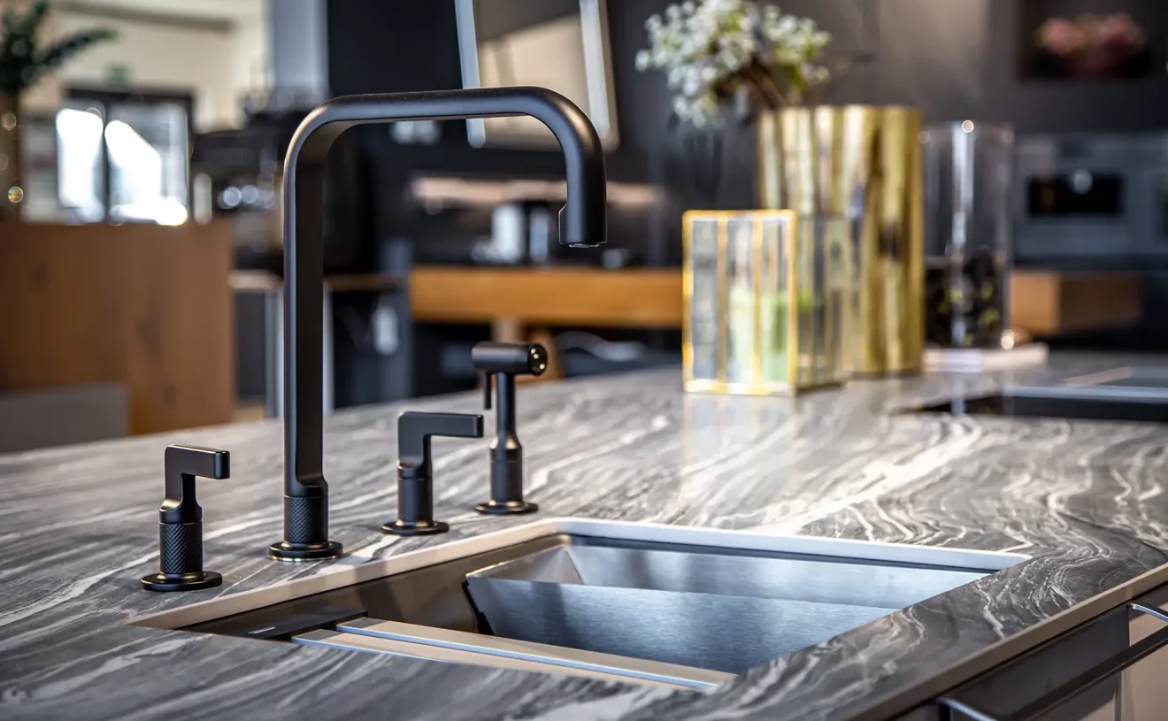 black-faucet-with-steel-sink-in-stylish-modern-kitchen